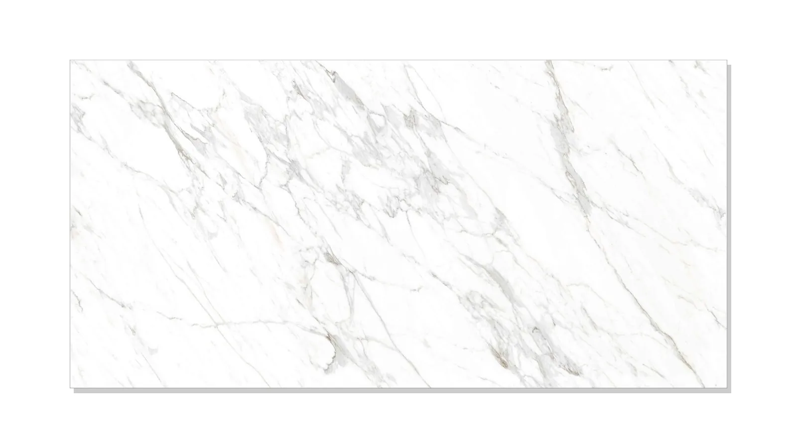 White Carrara White Sintered Stone Slab Feature Wall Cladding 3200x1600x12mm thumbnail 2