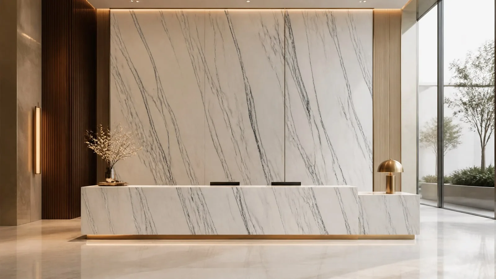 Ivory White Pearl Deluxe White Sintered Stone Slab Feature Wall Cladding thumbnail 5