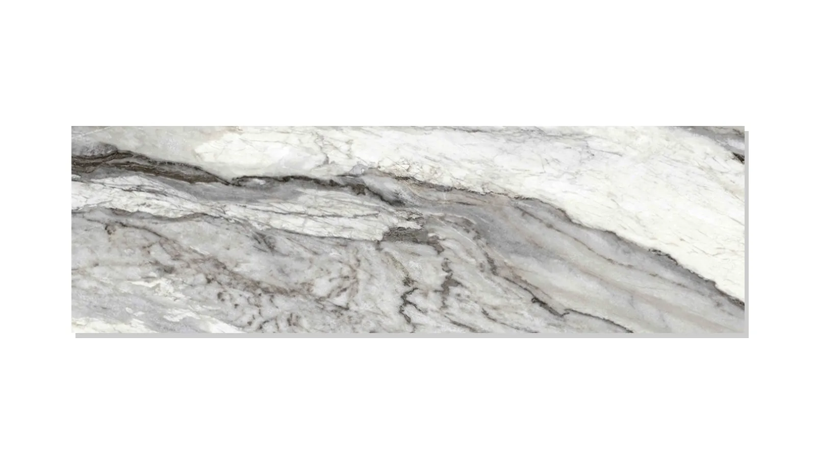 White Fish Belly Floral White Sintered Stone Slab Feature Wall Cladding thumbnail 2