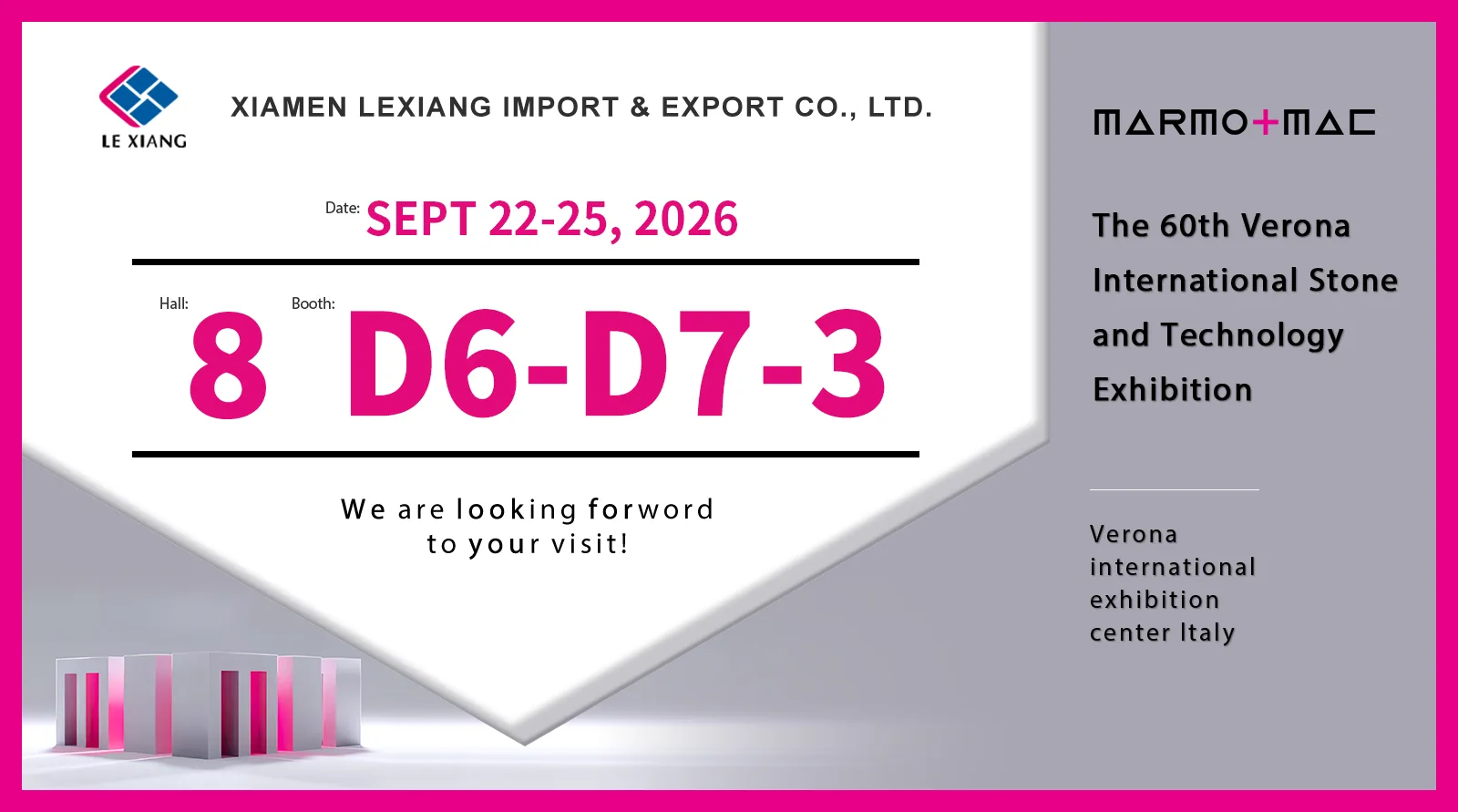 Invitation to Marmomac 2026 | Visit Lexiang Stone in Verona, Italy!