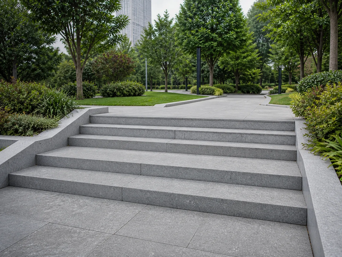 G685 Grey Granite Applications for Parks, Facades and Interior Wall Cladding