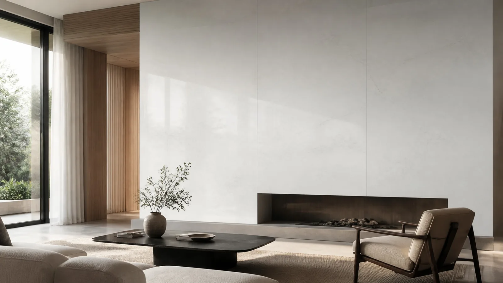 White Soft White Mist Vein Recycled Marble Sintered Stone Slabs for Interior Wall Cladding thumbnail 5