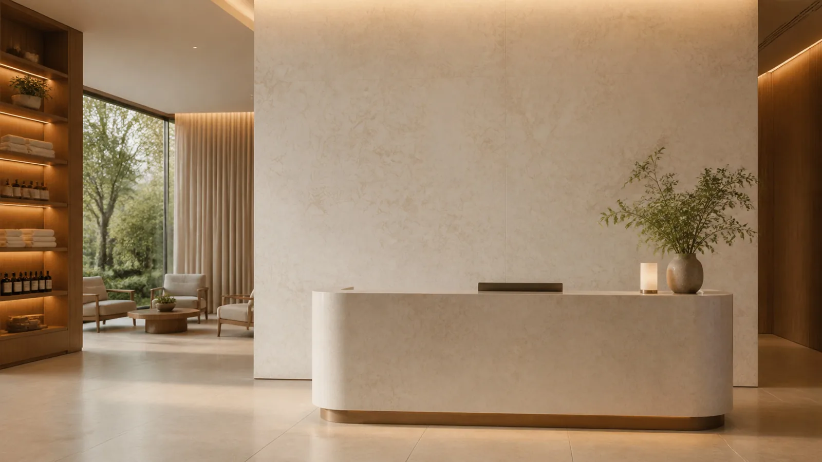 Ivory Light Ivory Soft Swirl Vein Recycled Marble Sintered Stone Slabs for Spa Walls thumbnail 4