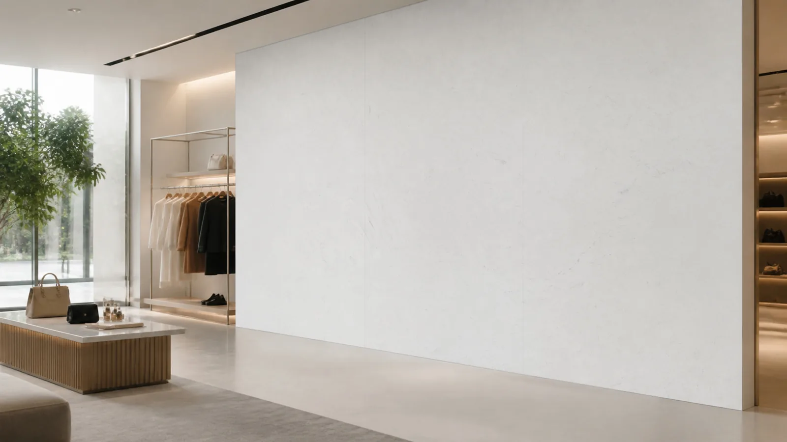 White Arctic White Subtle Linear Vein Recycled Marble Sintered Stone Slabs for Retail Display Walls thumbnail 3