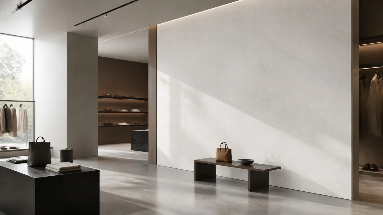White Arctic White Subtle Linear Vein Recycled Marble Sintered Stone Slabs for Retail Display Walls thumbnail 5