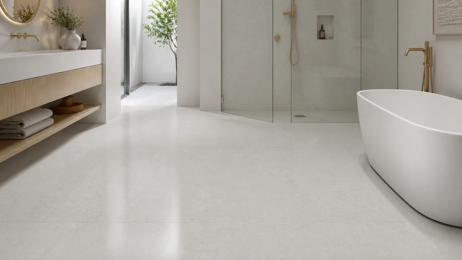 Silver Pale Silver Fine Speckle Pattern Recycled Marble Sintered Stone Slabs for Bathroom Floors thumbnail 3
