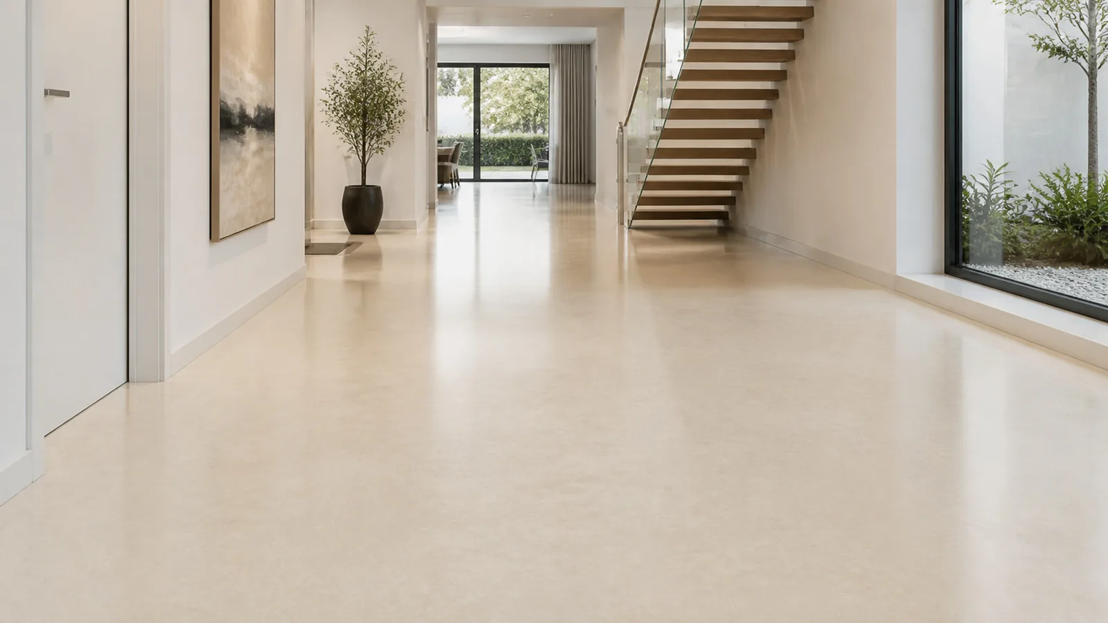 Ivory Pale Cream Gentle Cloud Vein Recycled Marble Sintered Stone Slabs for Villa Hallways thumbnail 3