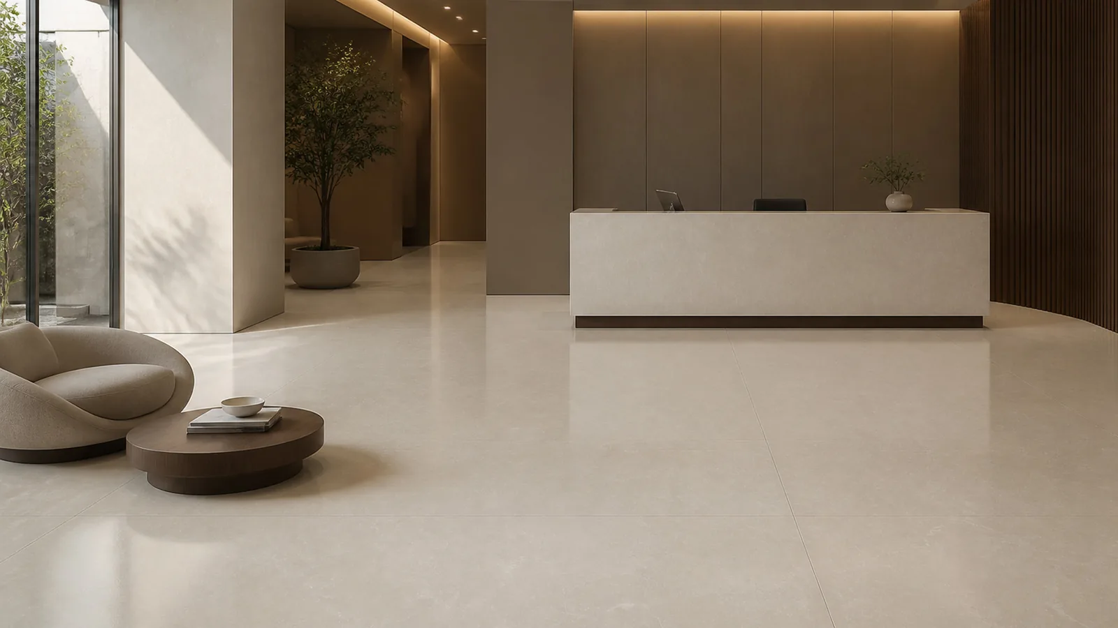 Grey Warm Greige Fine Fiber Vein Recycled Marble Sintered Stone Slabs for Office Reception Floors thumbnail 5