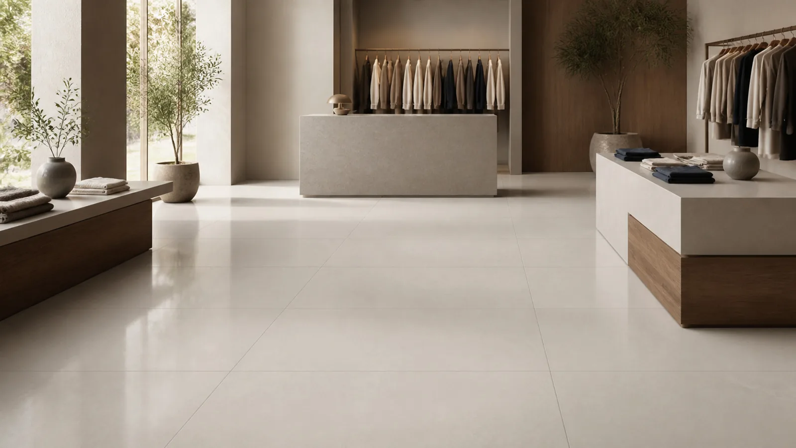Grey Light Taupe Subtle Mist Vein Recycled Marble Sintered Stone Slabs for Retail Store Floors thumbnail 5
