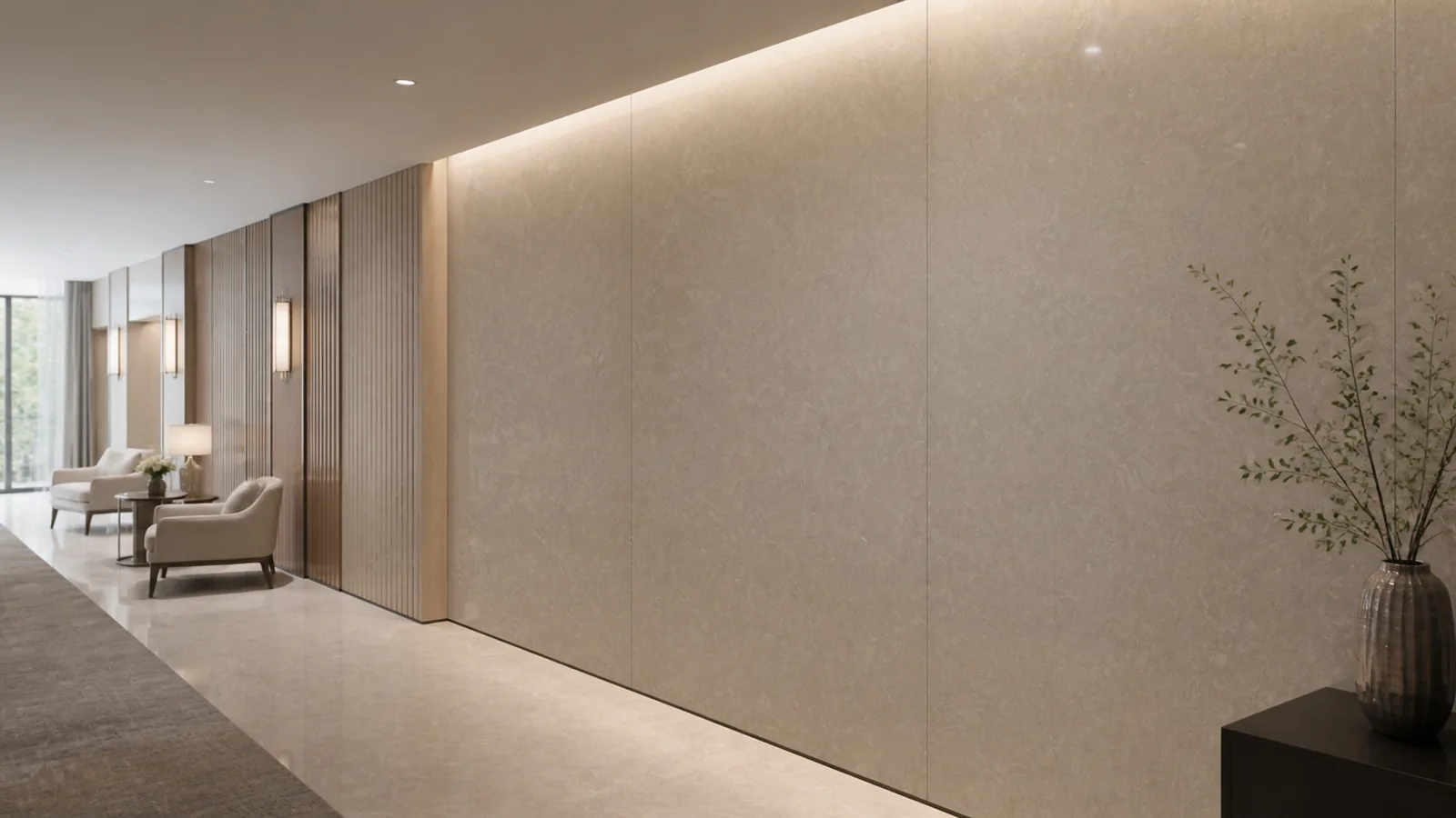 Grey Mushroom Gray Fine Mineral Pattern Recycled Marble Sintered Stone Slabs for Hotel   Walls thumbnail 3