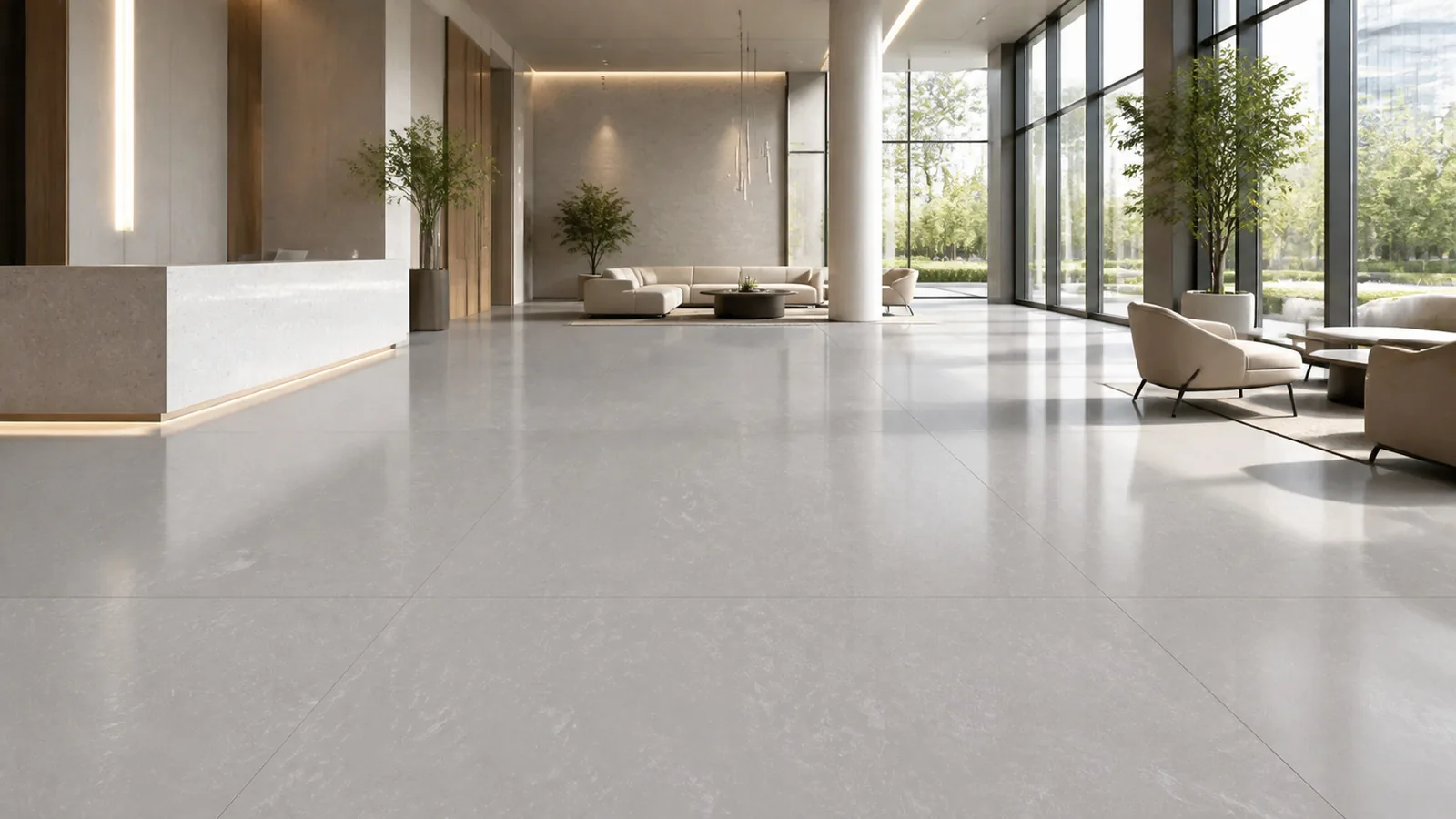 Grey Silver Gray Soft Fiber Vein Recycled Marble Sintered Stone Slabs for Commercial Lobby Floors thumbnail 3