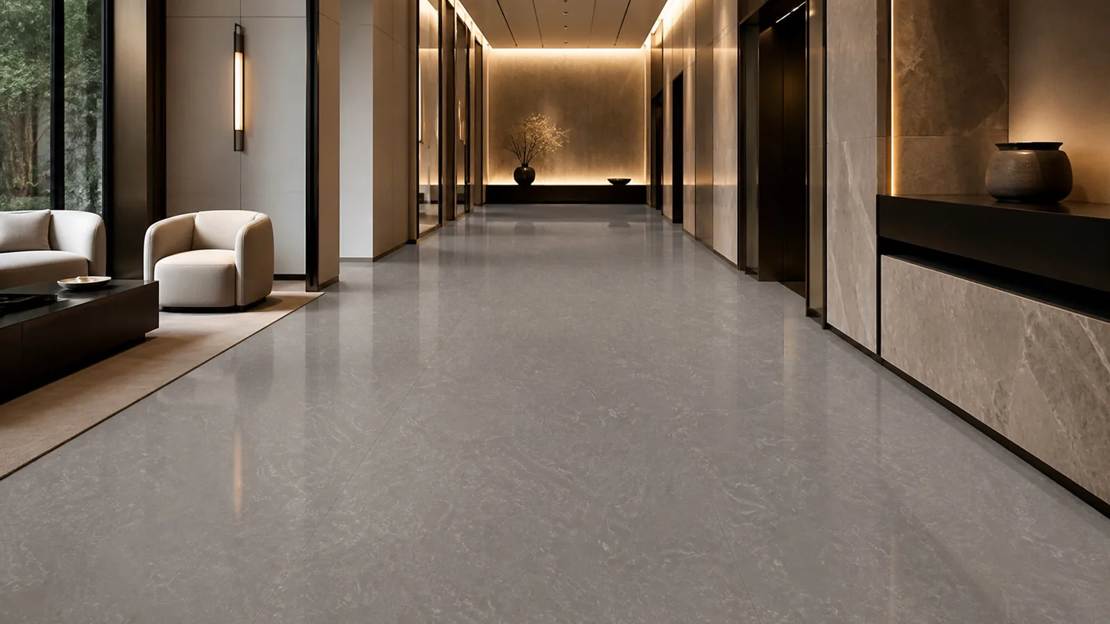 Grey Slate Gray Flowing Fiber Vein Recycled Marble Sintered Stone Slabs for   Corridor Floors thumbnail 4
