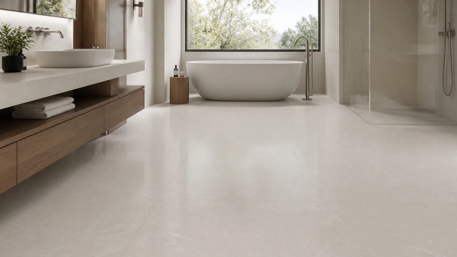 Grey Light Greige Delicate Feather Vein Recycled Marble Sintered Stone Slabs for Bathroom Floors thumbnail 3