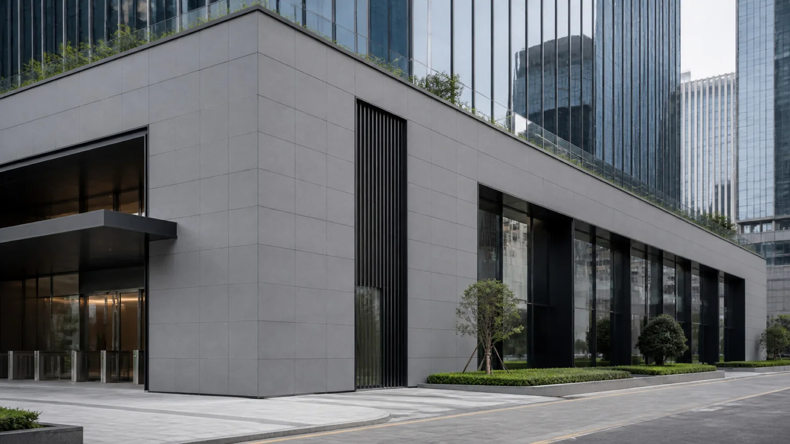 Grey Slate Gray Subtle Micro-Speckled Sintered Stone Slab for Exterior Walls thumbnail 3