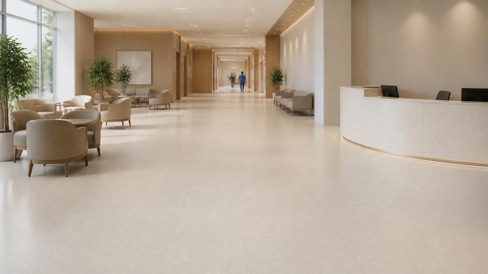 Bige Light Beige Subtle Fine-Grain Sintered Stone Slab for Hospitals and Schools thumbnail 3