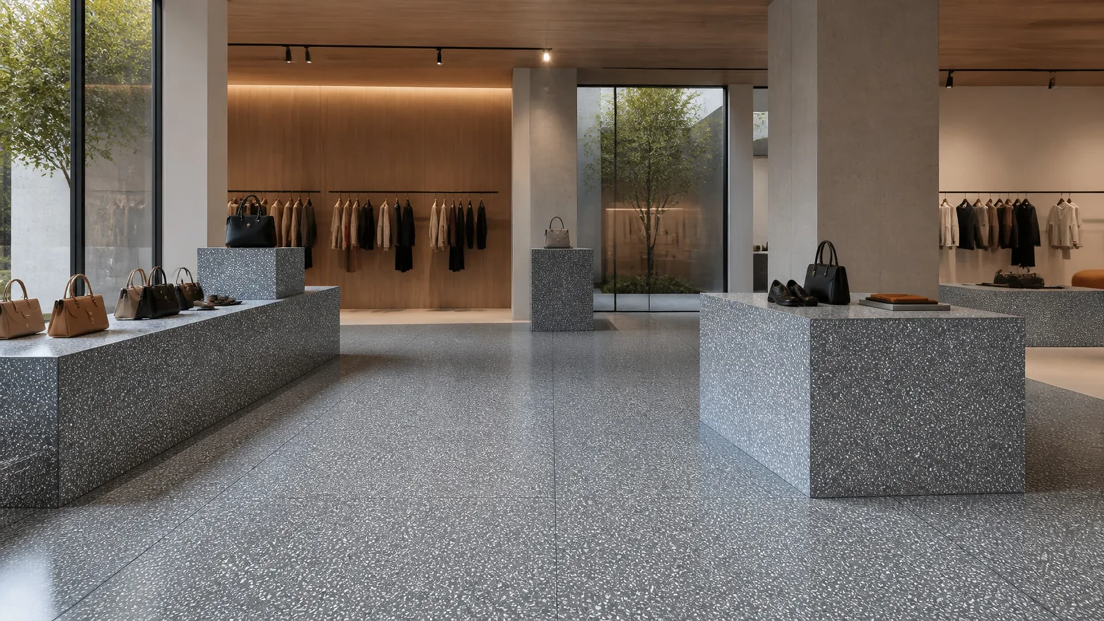 Grey Dark Gray Dense White-Chip Sintered Stone Slab for Business Spaces thumbnail 4