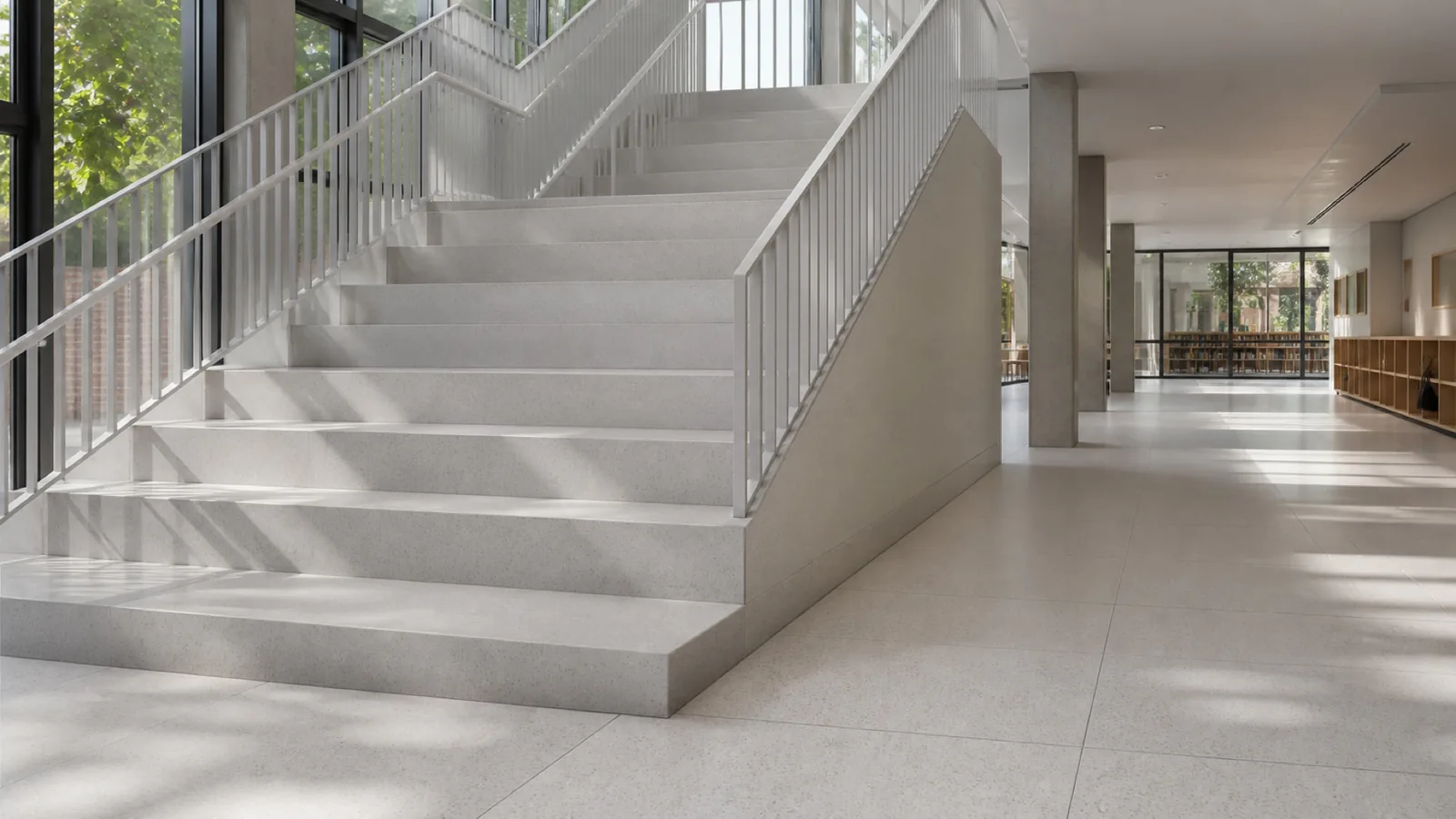 Grey Pearl Gray Minimal Fine-Grain Sintered Stone Slab for Hospitals and Schools thumbnail 4