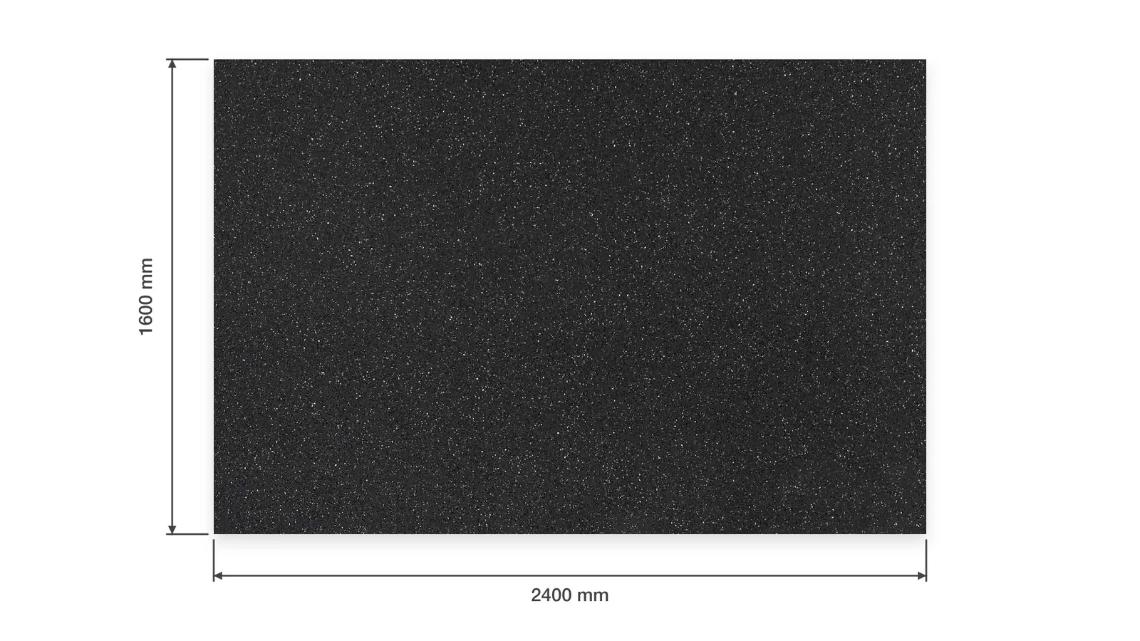 Black Jet Black Fine-Speckled Sintered Stone Slab for Shelves and Consoles thumbnail 2