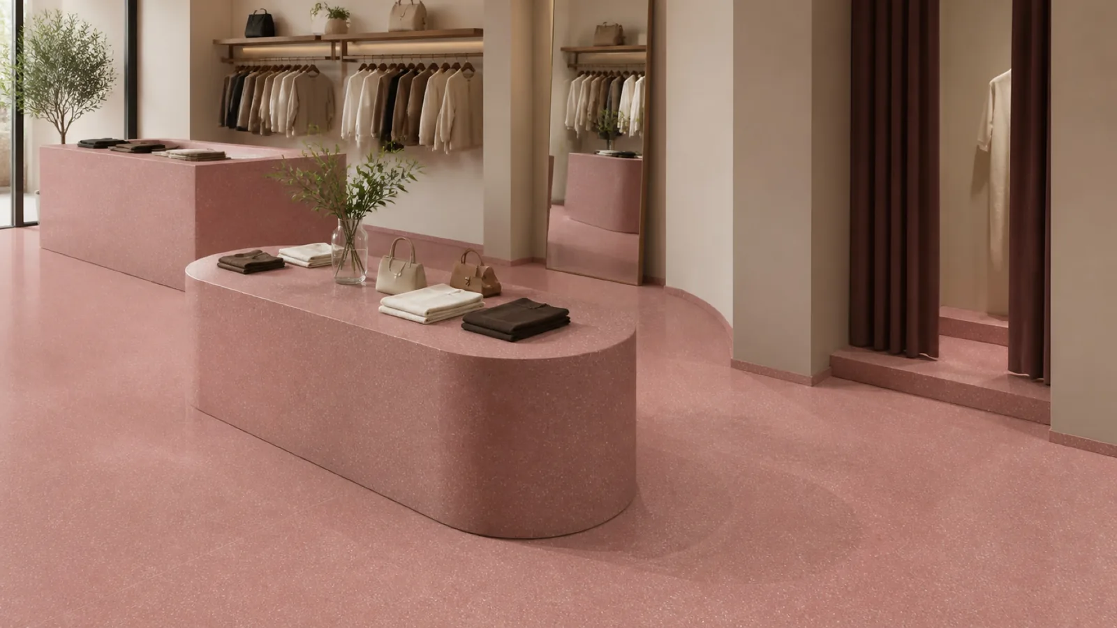 Rose Dusty Rose Fine-Speckled Sintered Stone Slab for Online Celebrity Stores thumbnail 4