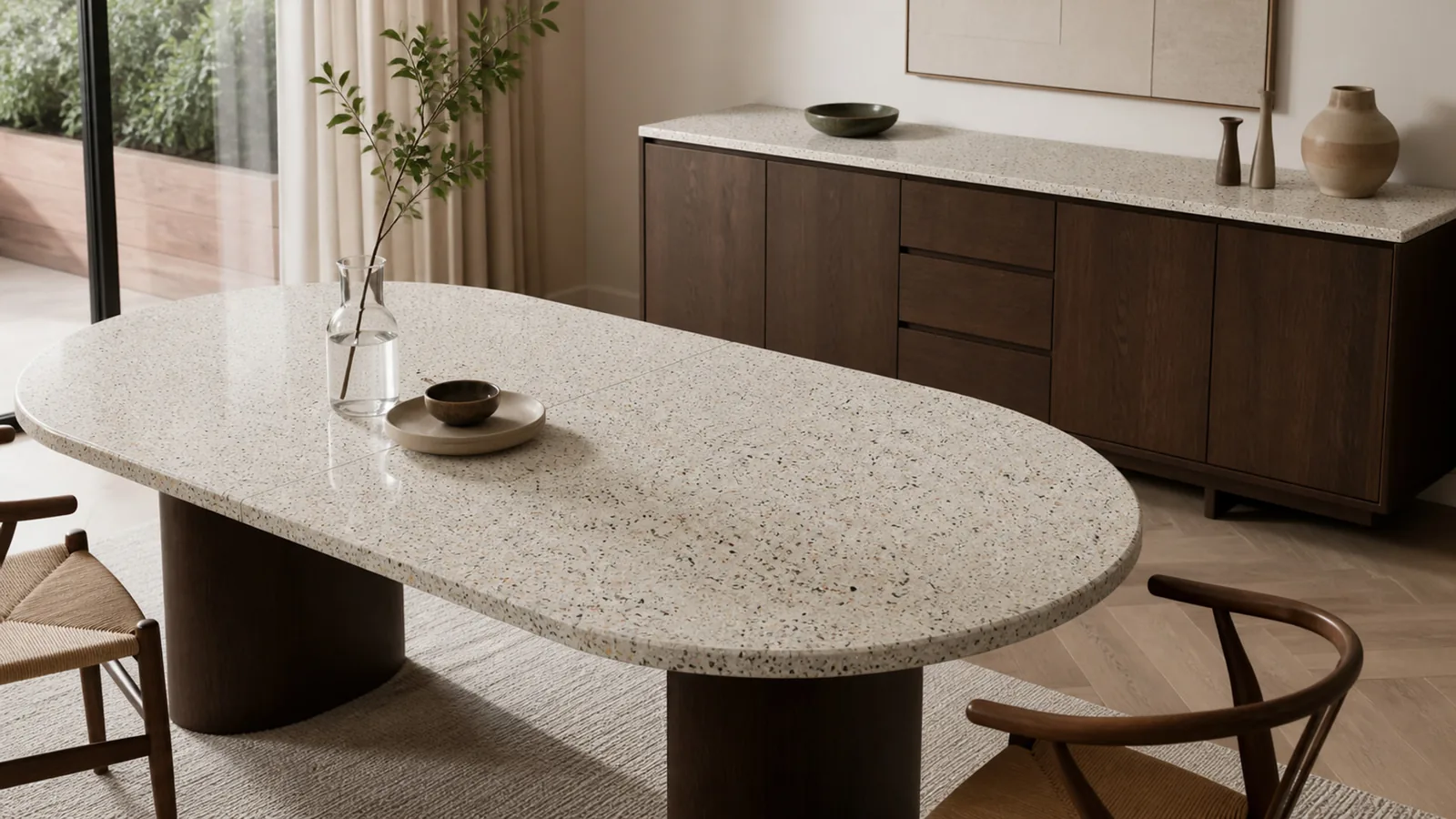 Beige Cream Multicolor-Speckled Sintered Stone Slab for Furniture Countertops thumbnail 3