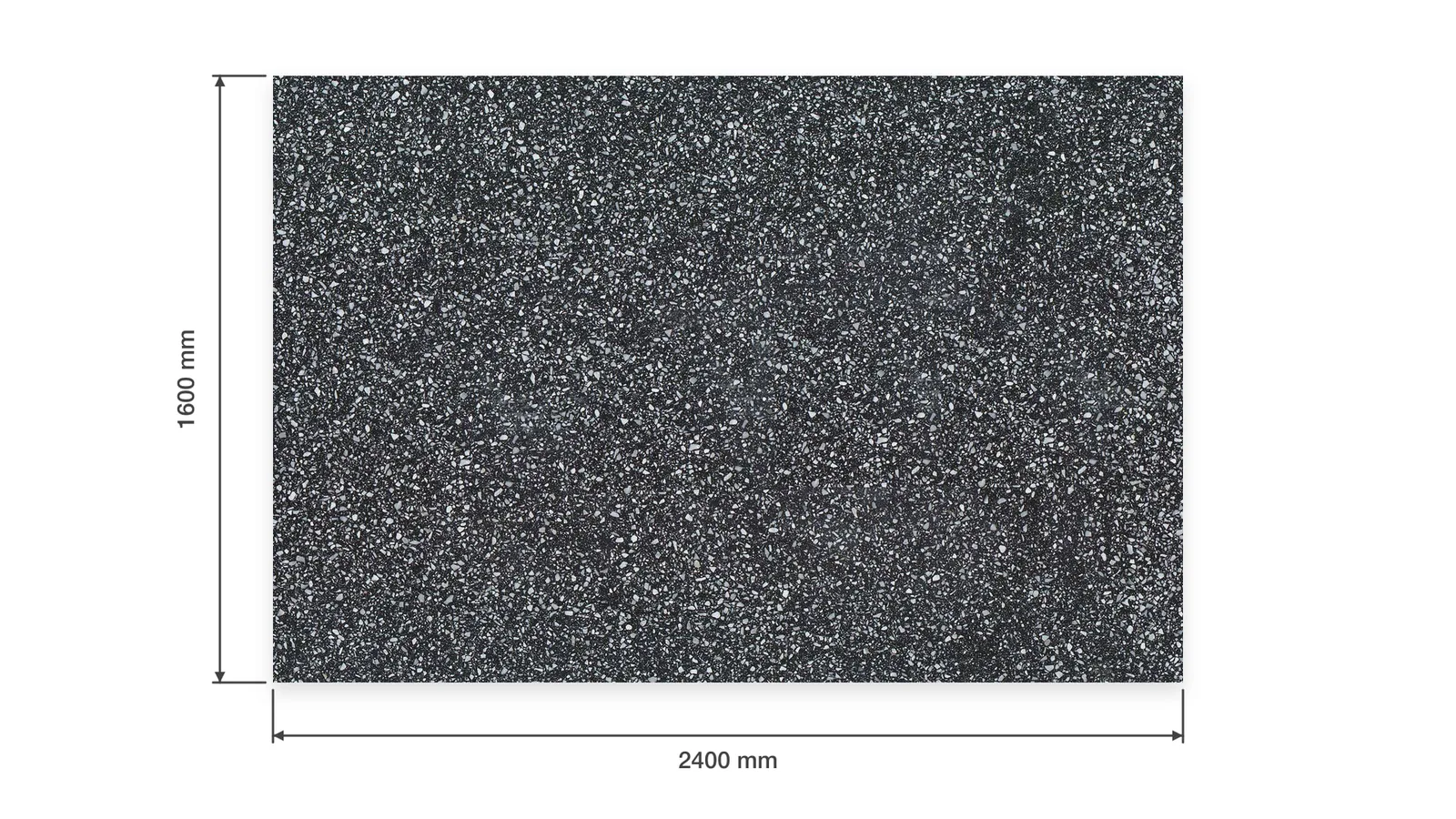 Black Deep Charcoal Dense White-Speckled Sintered Stone Slab for Floors and Stairs thumbnail 2