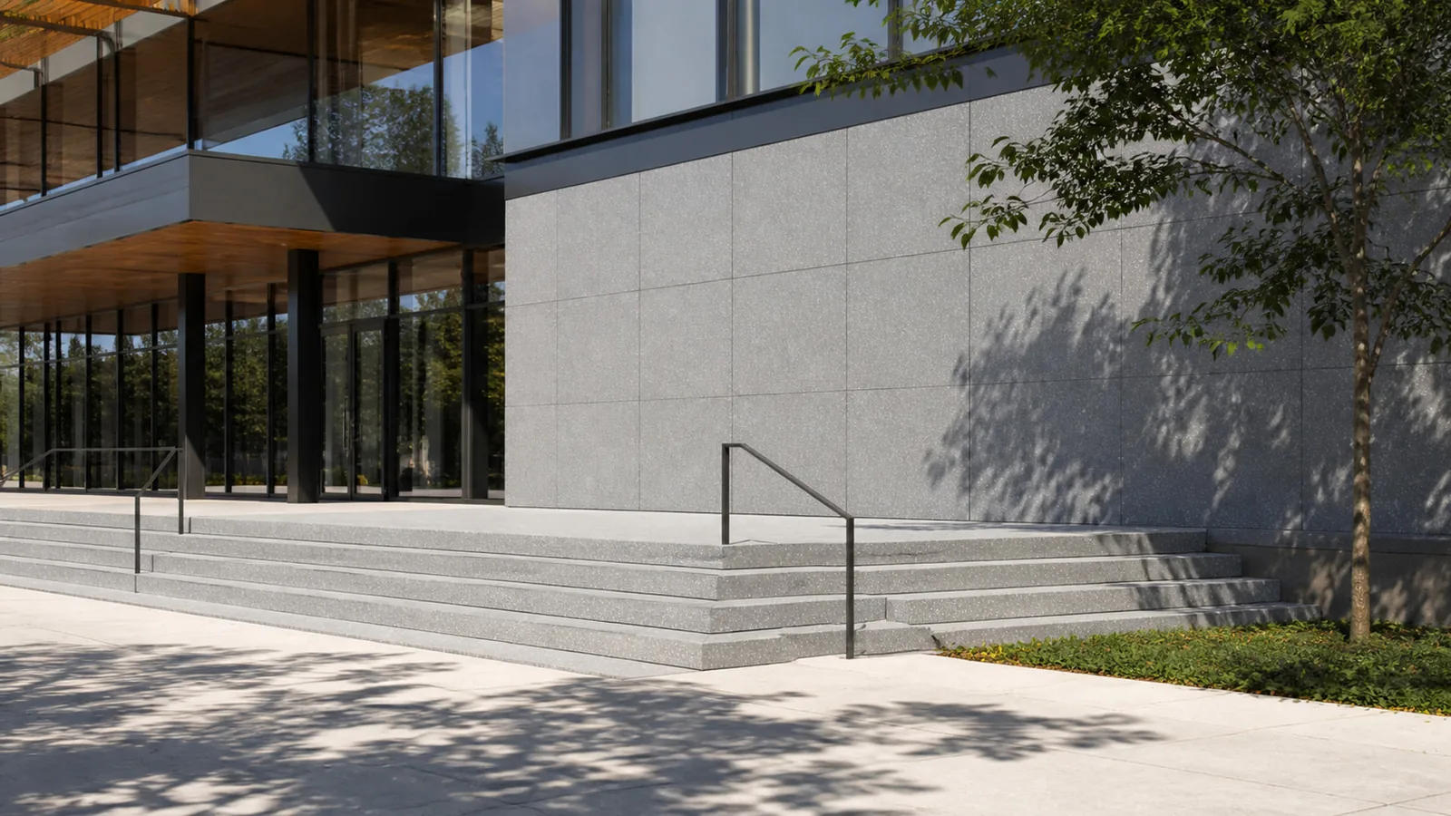Grey Silver Gray Dense Micro-Chip Sintered Stone Slab for Exterior Walls thumbnail 5
