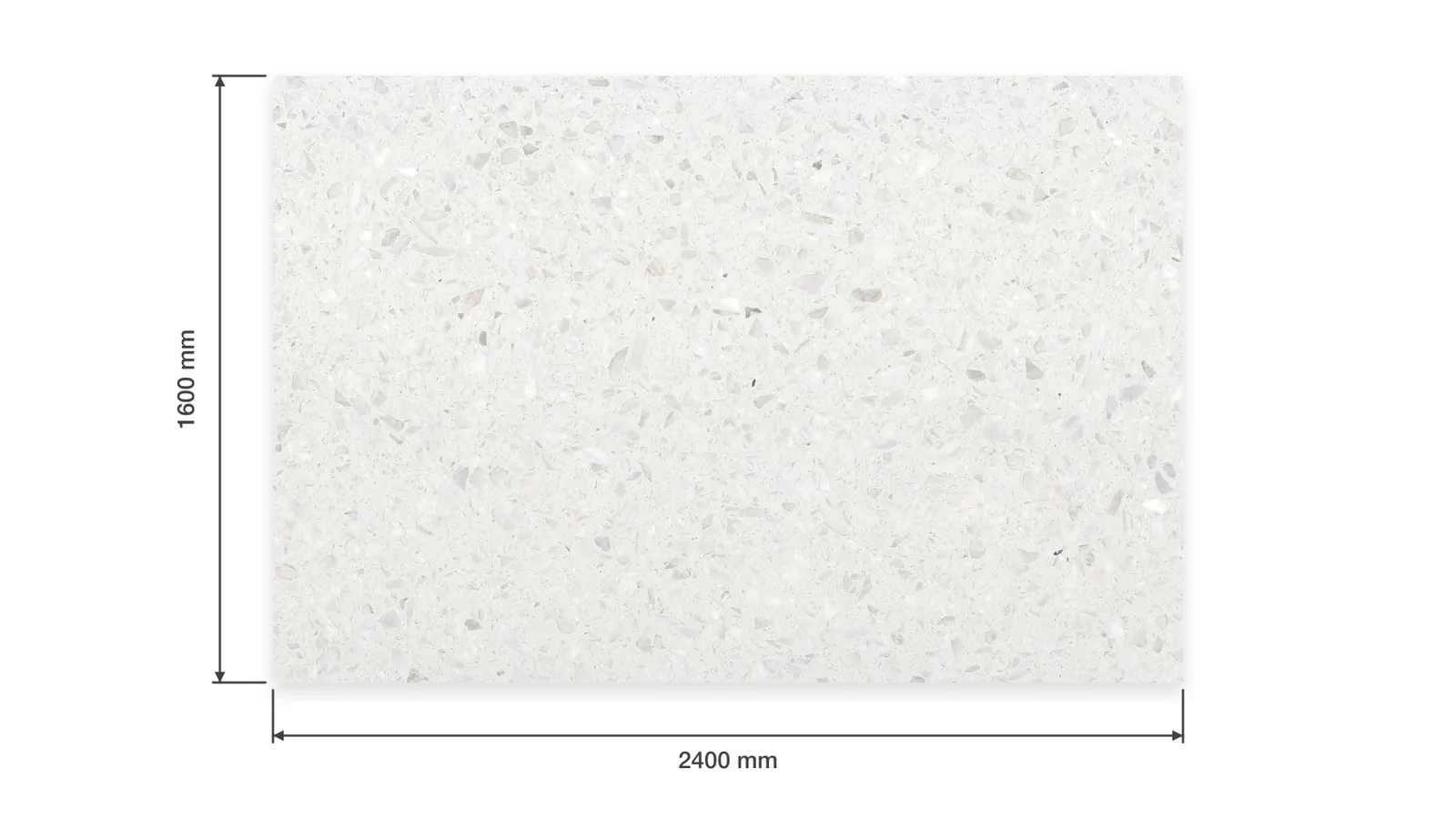 White Frost White Clouded Fine-Chip Sintered Stone Slab for Irregular Surfaces thumbnail 2