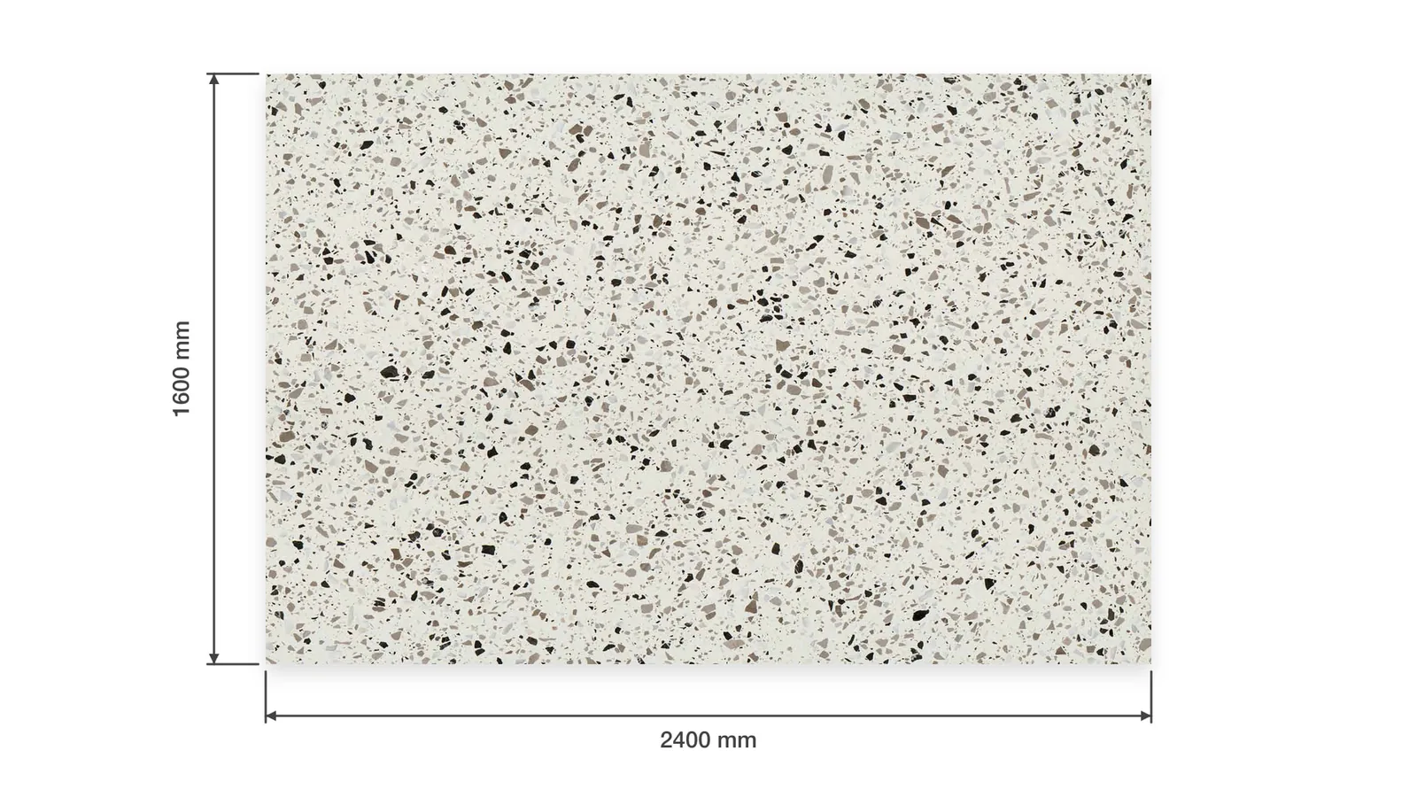 White Black-Speckled Sintered Stone Slab for Floors and Stairs thumbnail 2