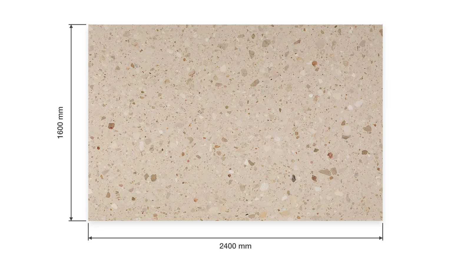 Beige Sand Beige Mixed-Stone-Chip Sintered Stone Slab for Furniture Countertops thumbnail 2