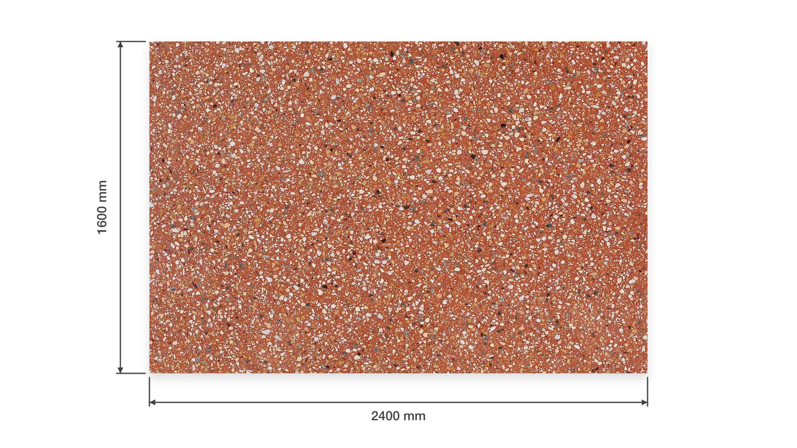 Orange  Terra cotta Dense White-Speckled Sintered Stone Slab for Paver thumbnail 2
