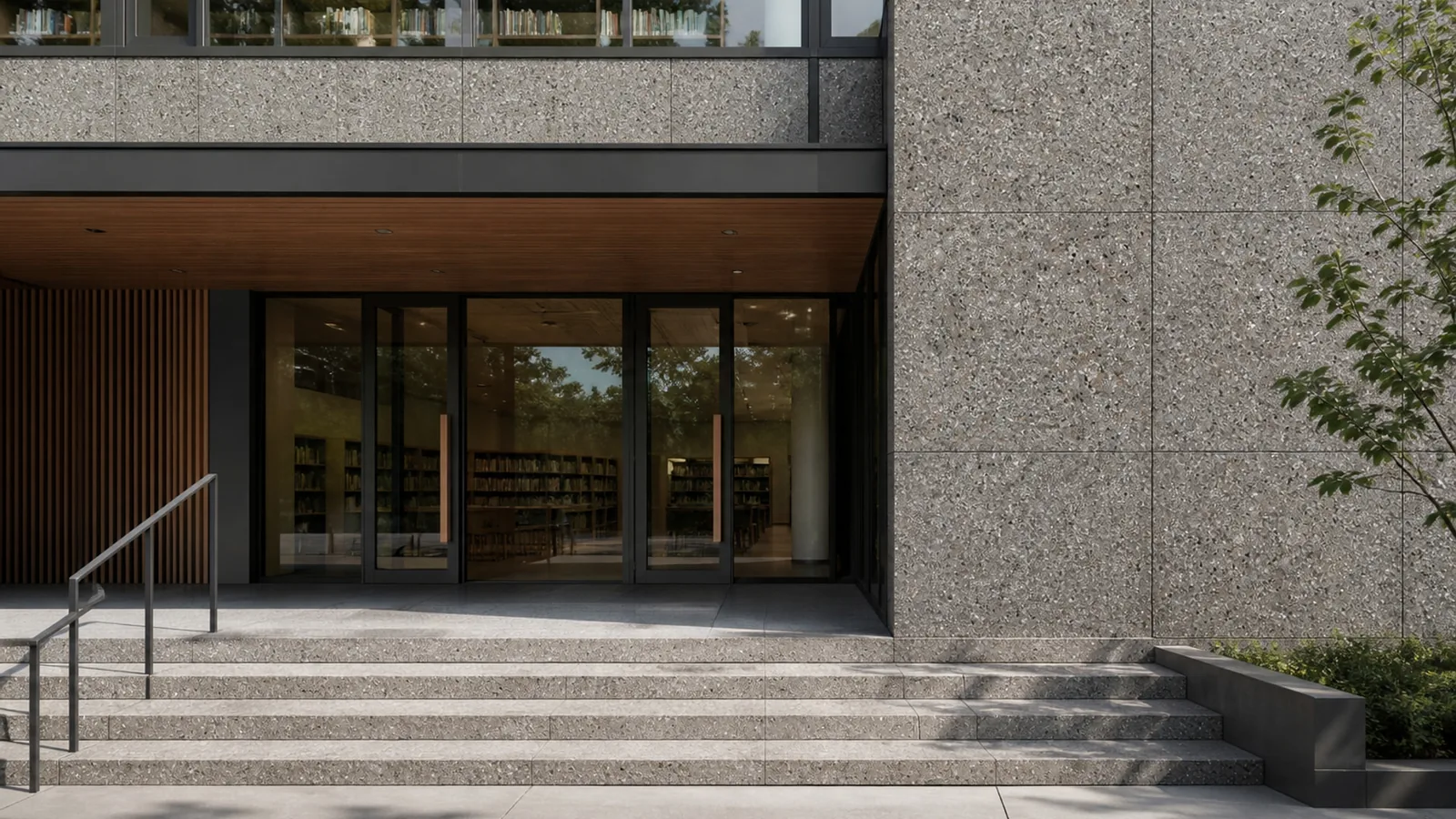 Grey Taupe Gray Dense White-Speckled Sintered Stone Slab for Exterior Walls thumbnail 5