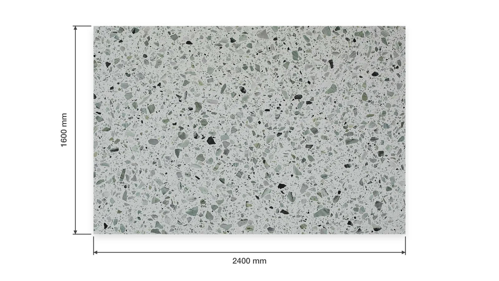 Green Pale Sage Large Mixed-Chip Sintered Stone Slab for Catering Spaces thumbnail 2