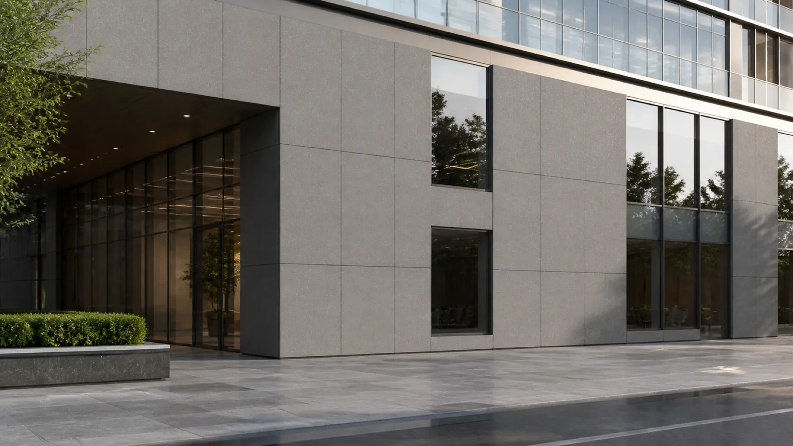 Grey Warm Gray Minimal Fine-Grain Sintered Stone Slab for Exterior Walls thumbnail 3