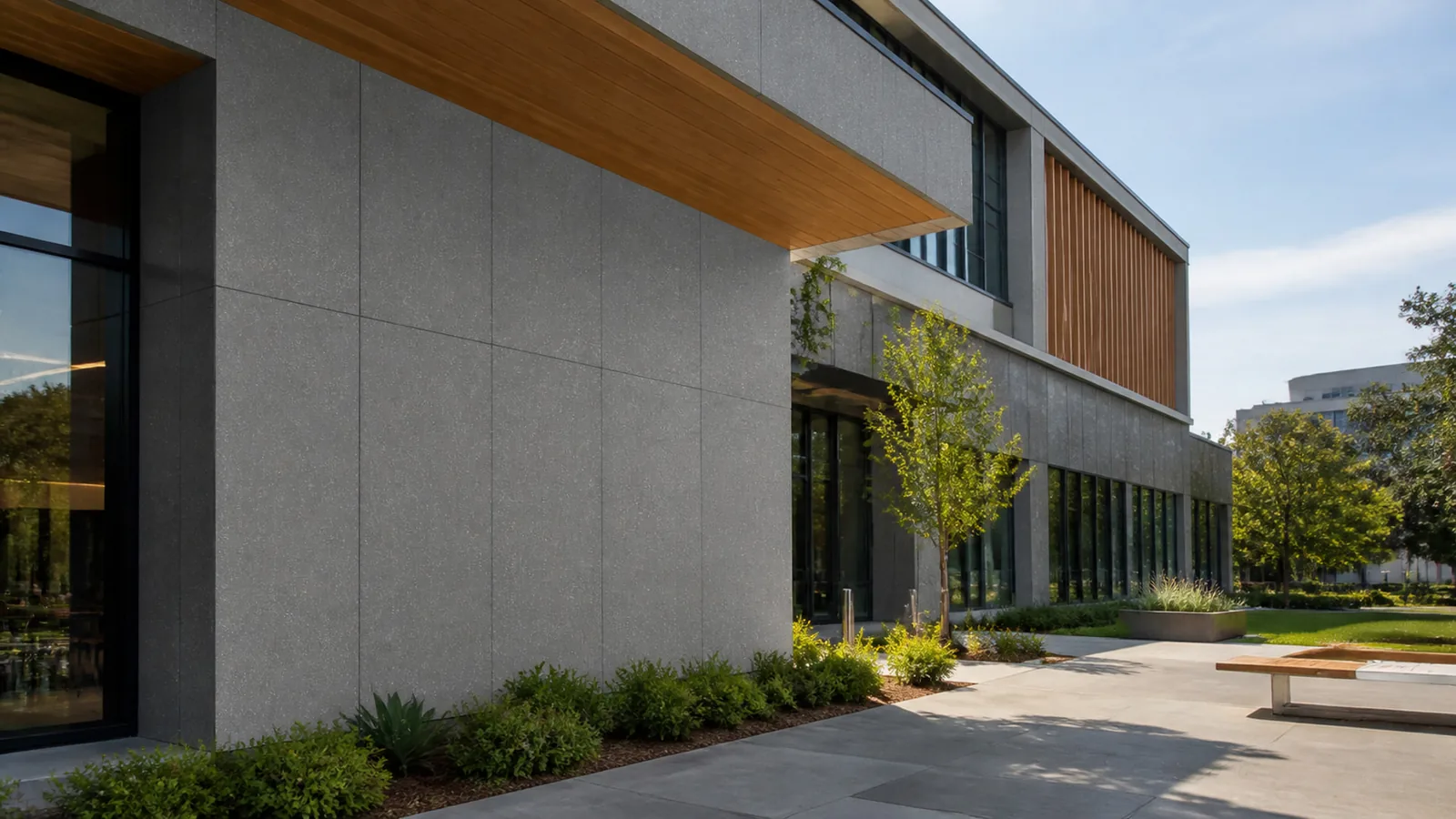 Grey Warm Gray Minimal Fine-Grain Sintered Stone Slab for Exterior Walls thumbnail 4