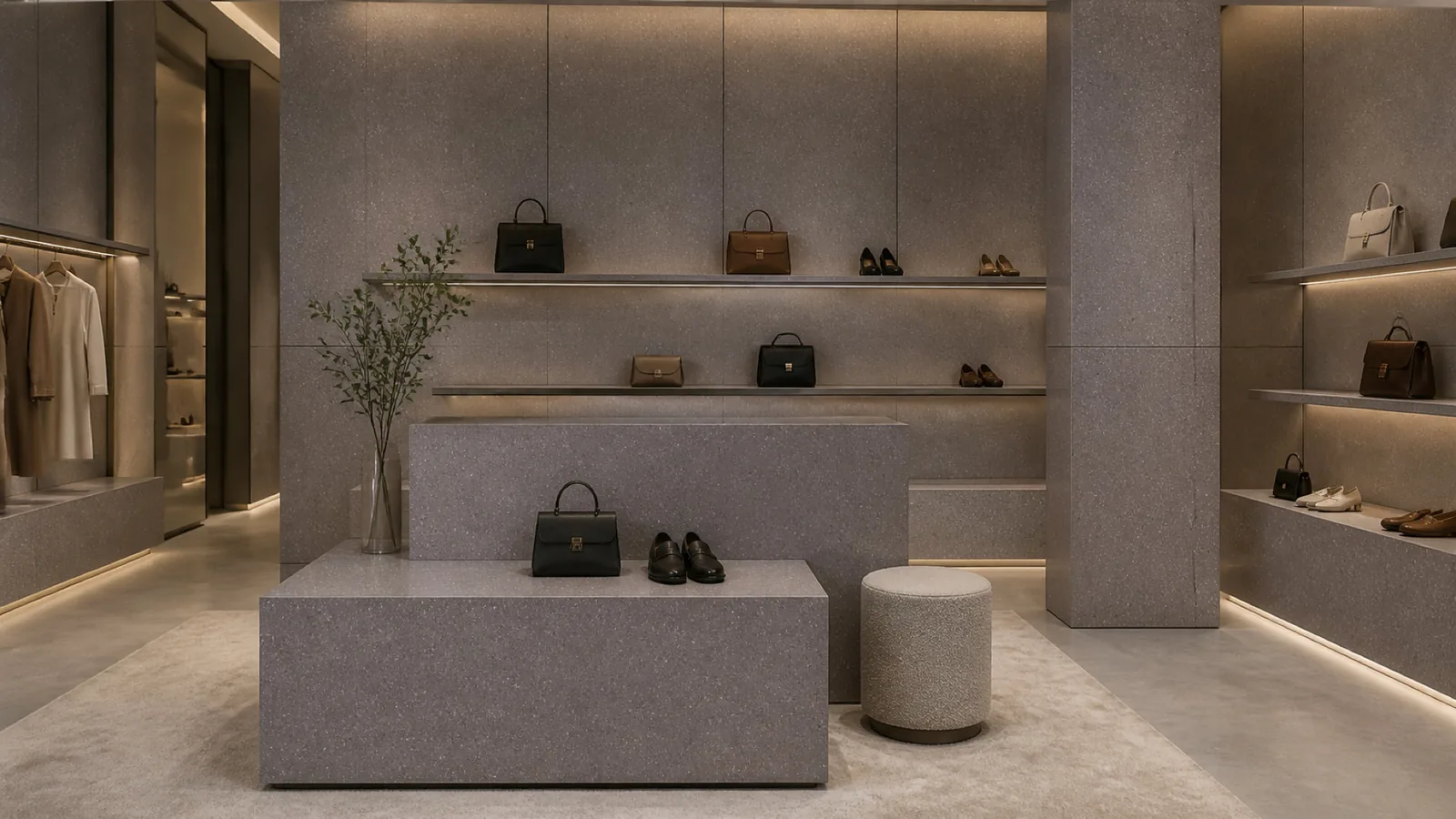 Lilac Mauve Taupe Soft Fine-Grain Sintered Stone Slab for Shelves and Consoles thumbnail 3