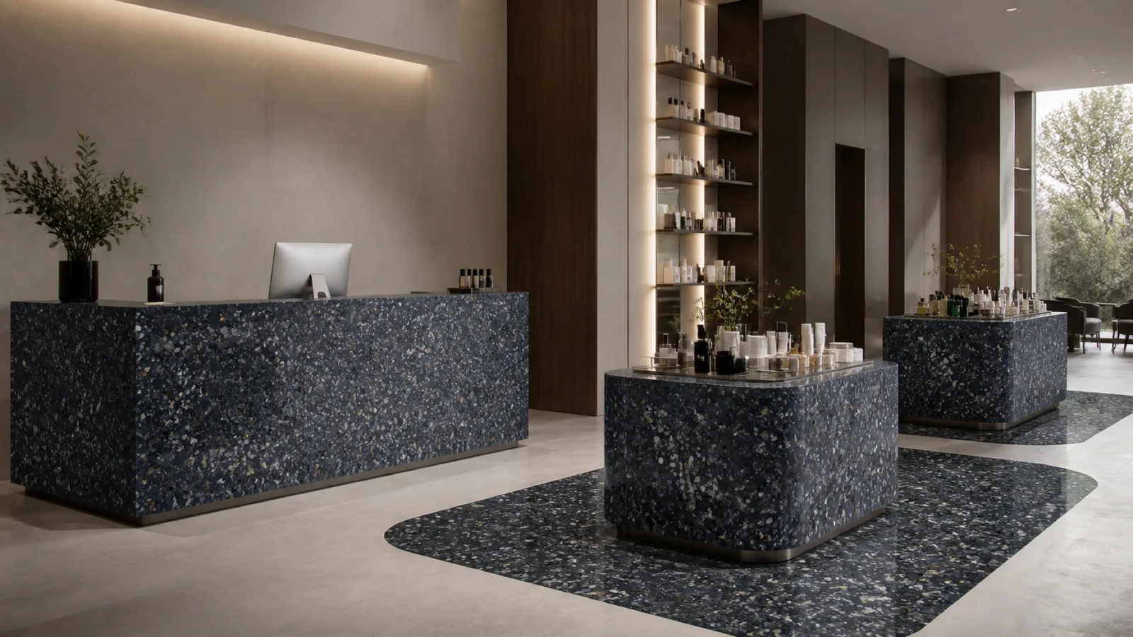 Blue Midnight Blue Large Stone-Chip Sintered Stone Slab for Online Celebrity Stores thumbnail 3