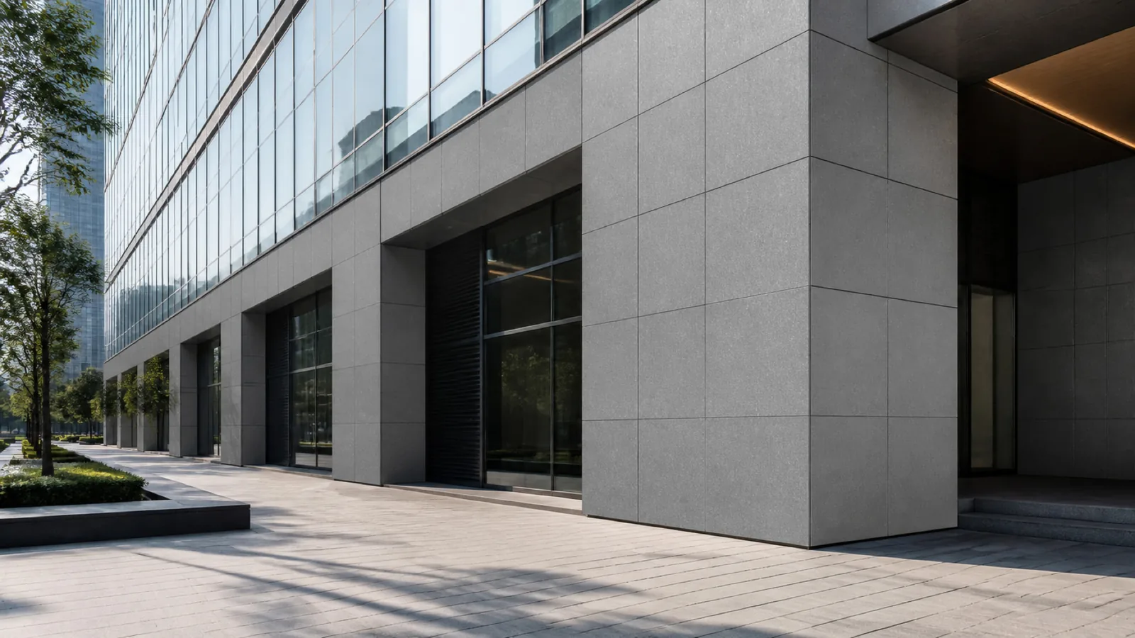 Black Charcoal Gray Subtle Fine-Grain Sintered Stone Slab for Exterior Walls thumbnail 3