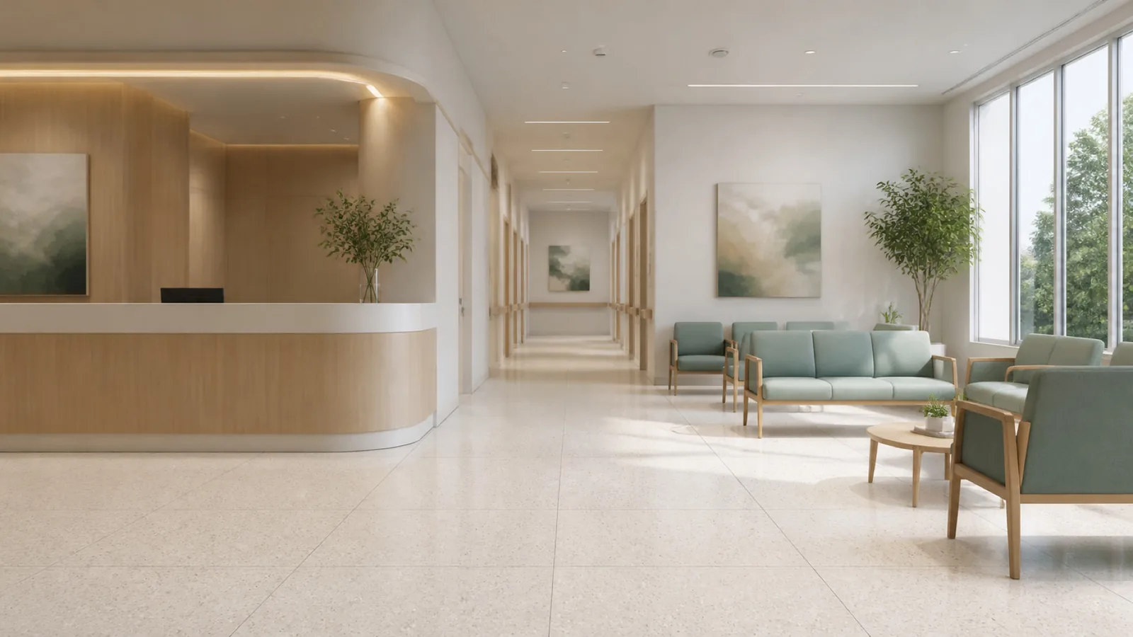 White Warm White Fine Dark-Speckled Sintered Stone Slab for Hospitals and Schools thumbnail 3