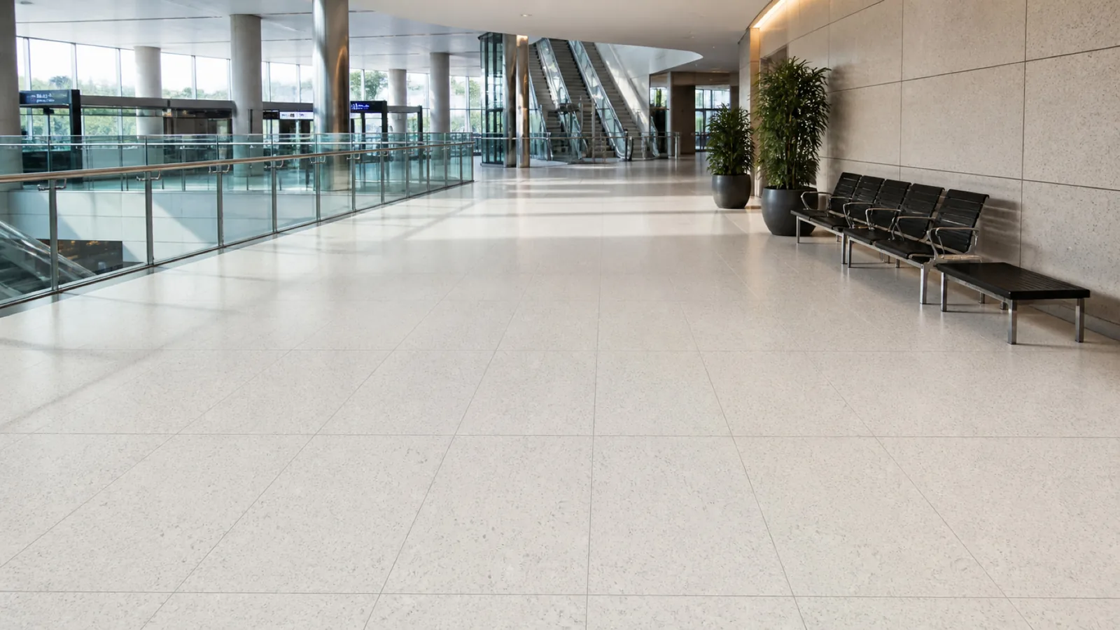White Cool White Fine Gray-Speckled Sintered Stone Slab for Floors and Stairs thumbnail 5