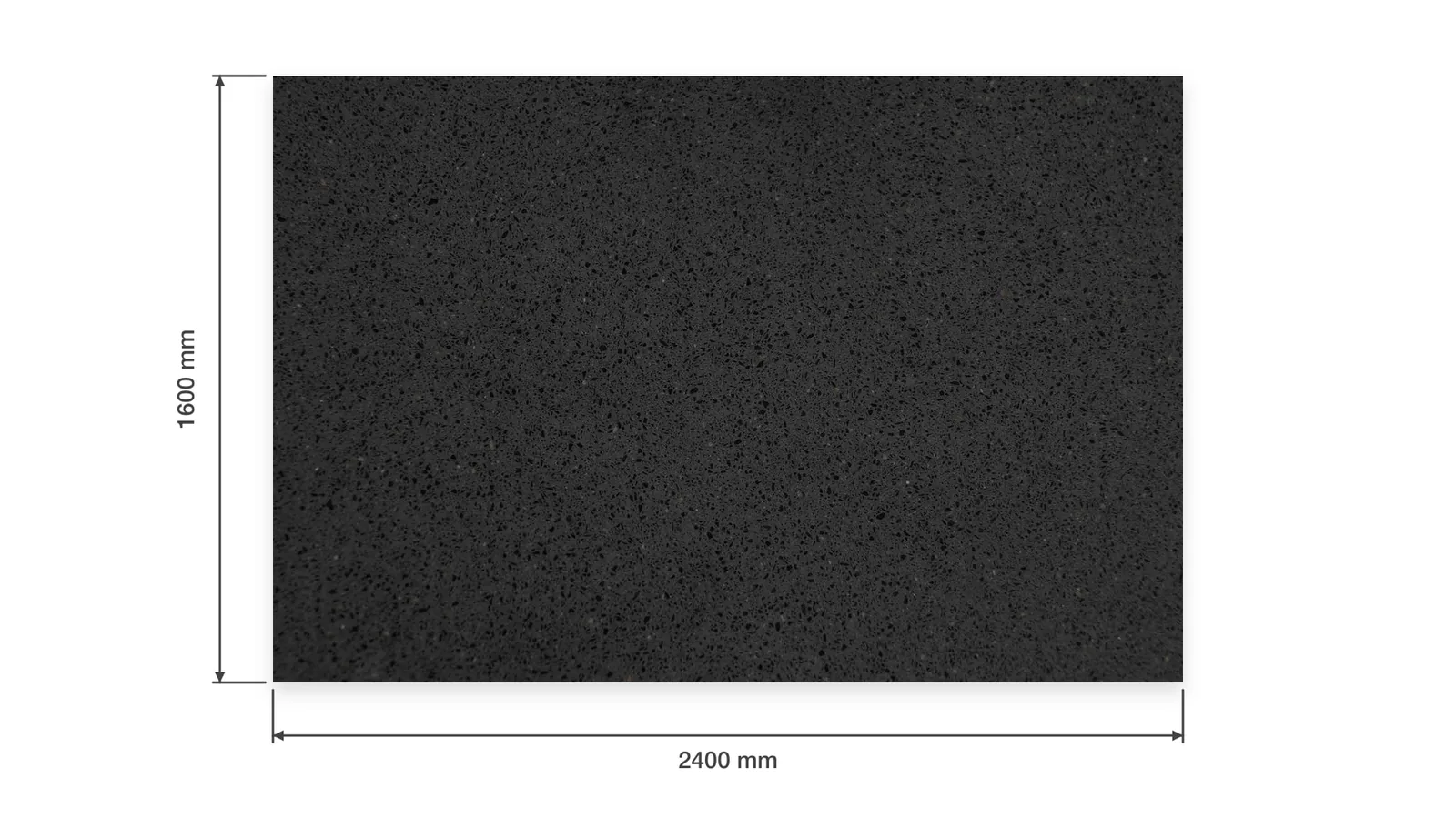 Black Matte Black Fine Dark-Speckled Sintered Stone Slab for Shelves and Consoles thumbnail 2