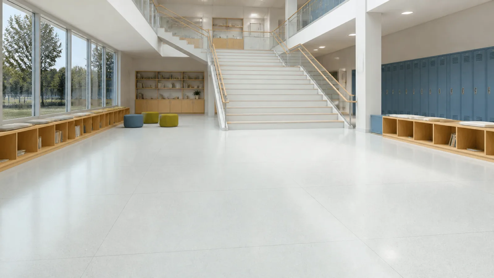 Green Pale Mint Minimal Fine-Grain Sintered Stone Slab for Hospitals and Schools thumbnail 4