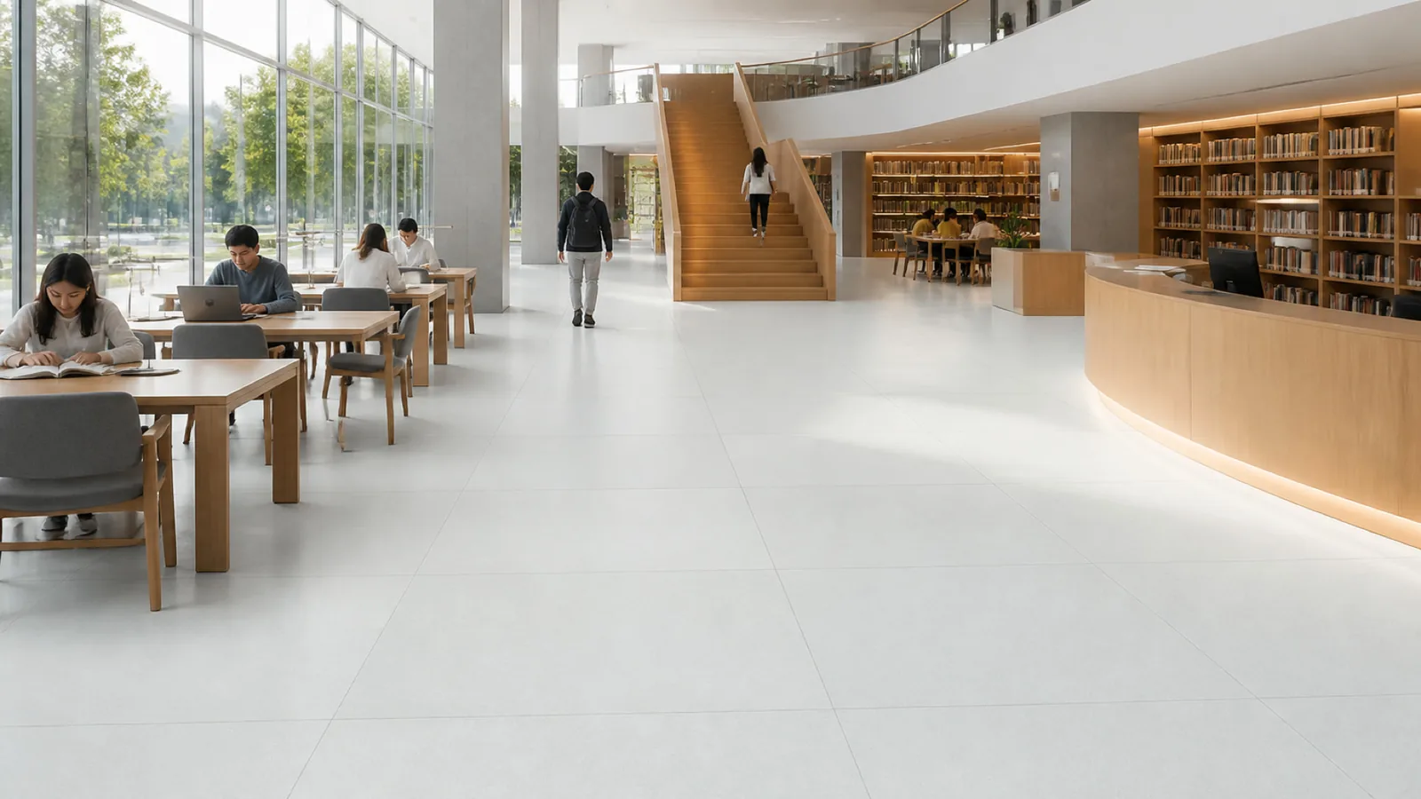 Green Pale Mint Minimal Fine-Grain Sintered Stone Slab for Hospitals and Schools thumbnail 5