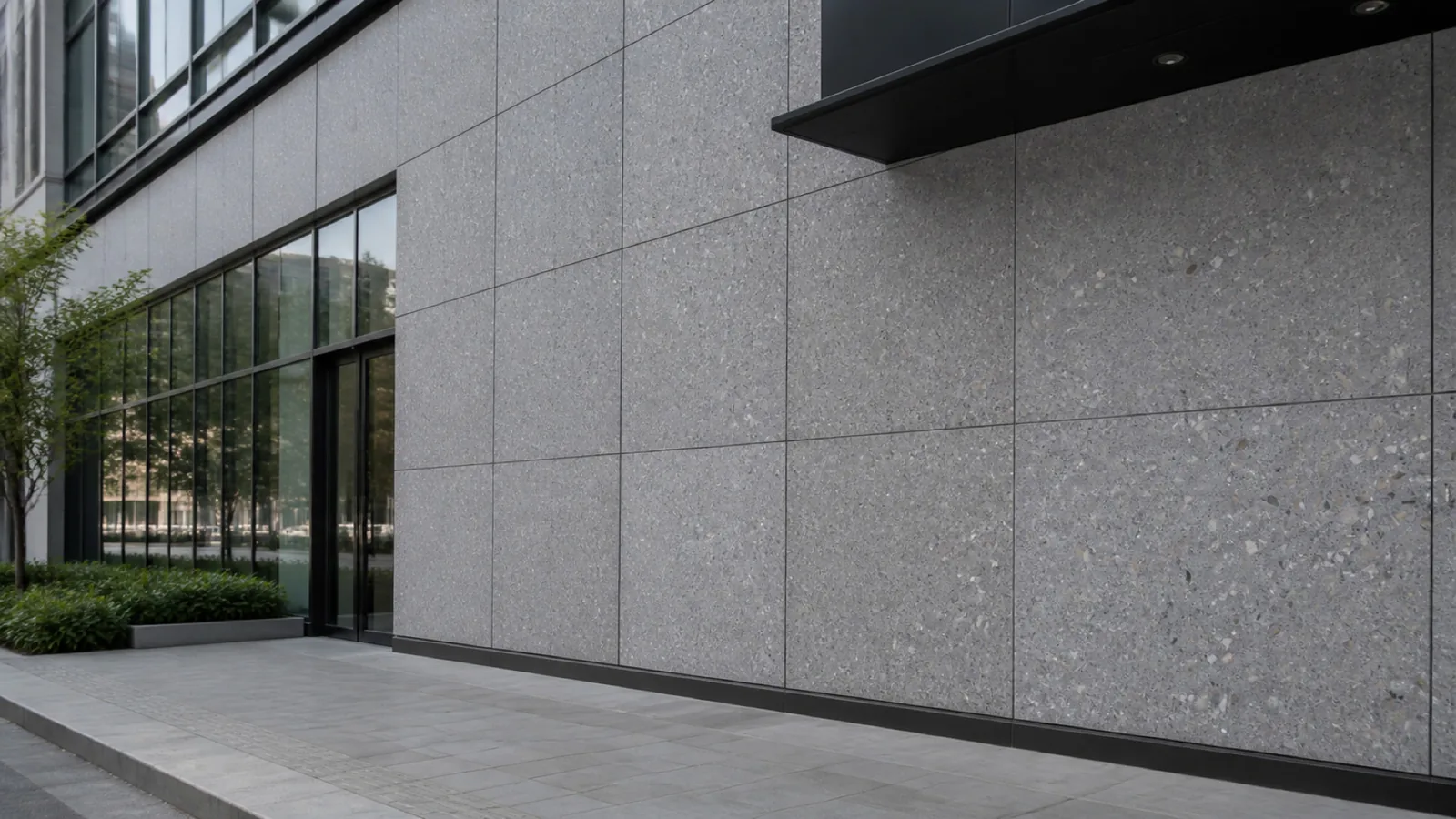 Grey Cool Gray Sparse Medium-Chip Sintered Stone Slab for Exterior Walls thumbnail 3